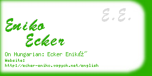 eniko ecker business card